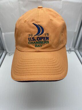 2015 US Open Chambers Bay USGA Member Hat Orange Adjustable Strap Back Cap